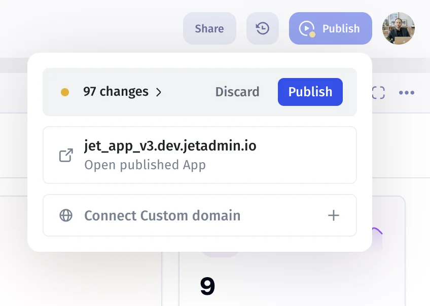 Publish controls