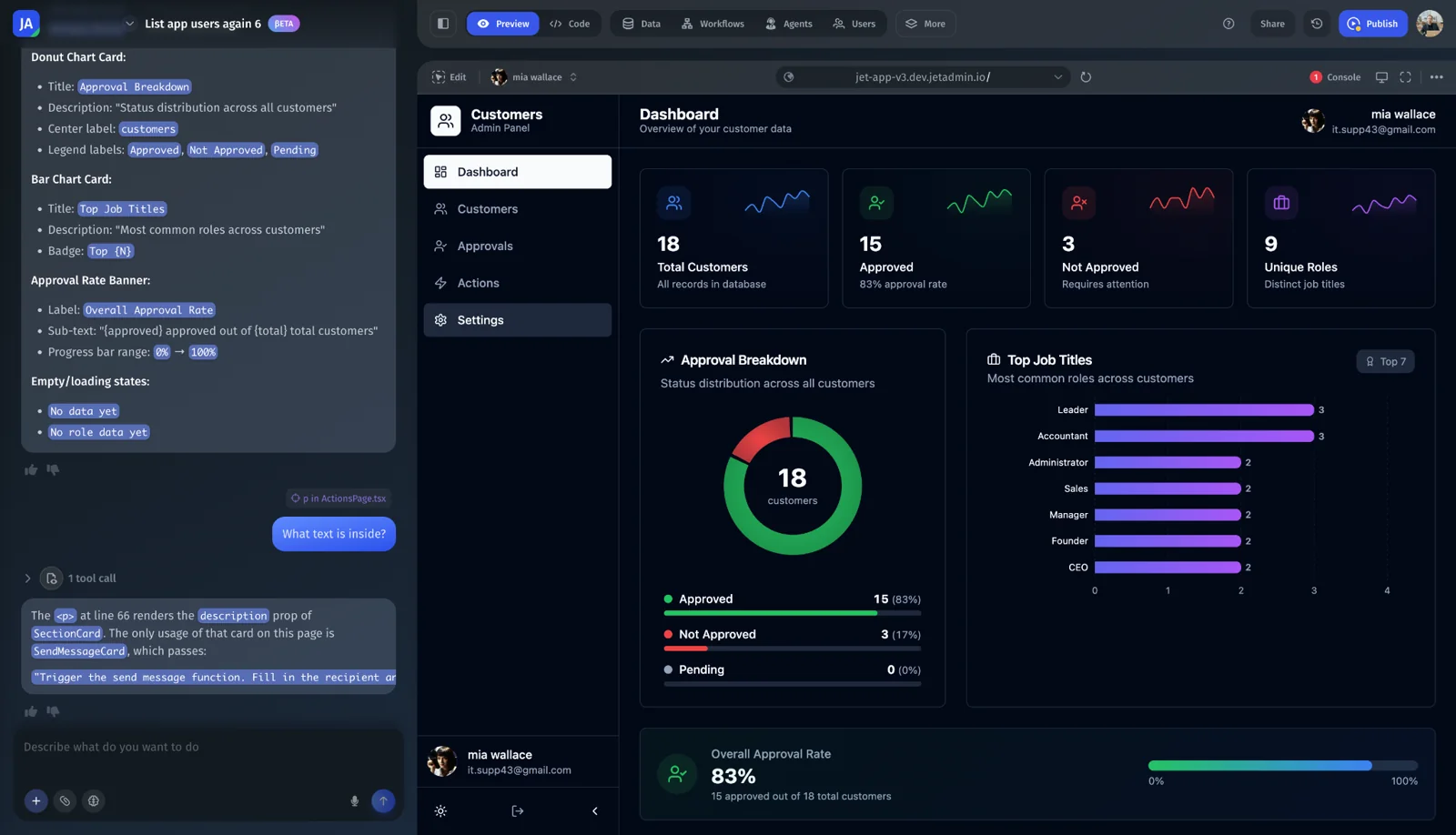Builder dark theme